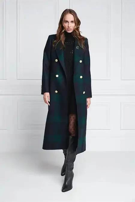 Women In Stock Tailoring Holland Cooper Double Breasted Coat Blackwatch