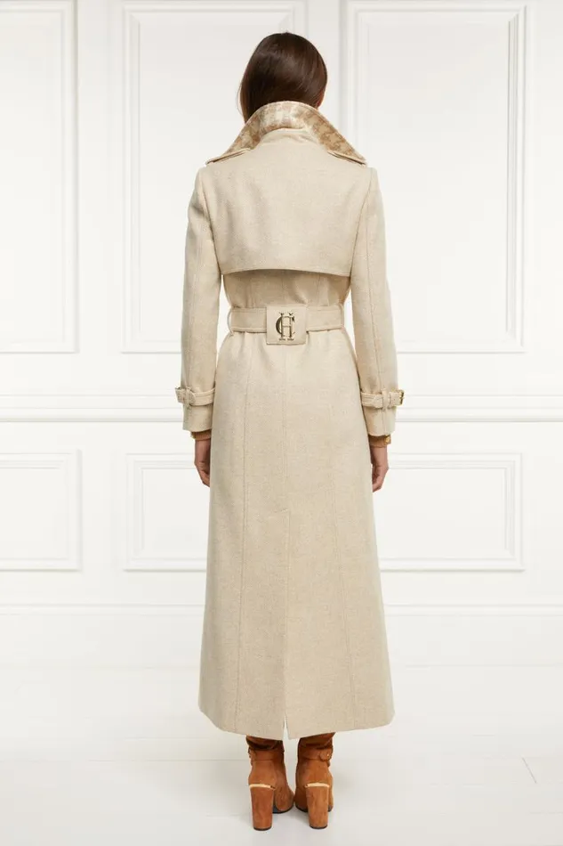 Women In Stock Tailoring Holland Cooper Full Length Marlborough Trench Coat Biscuit