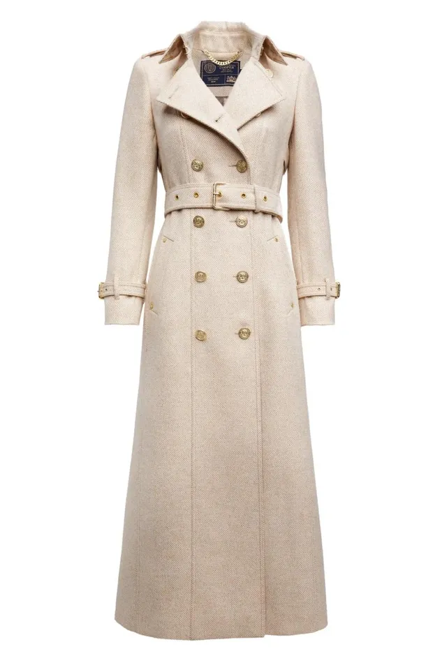 Women In Stock Tailoring Holland Cooper Full Length Marlborough Trench Coat Biscuit