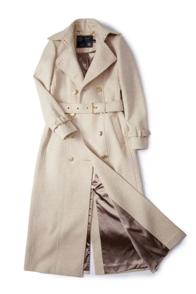 Women In Stock Tailoring Holland Cooper Full Length Marlborough Trench Coat Biscuit