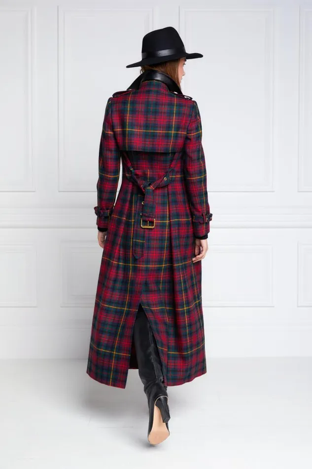 Women In Stock Tailoring Holland Cooper Full Length Marlborough Trench Coat Logan Tartan