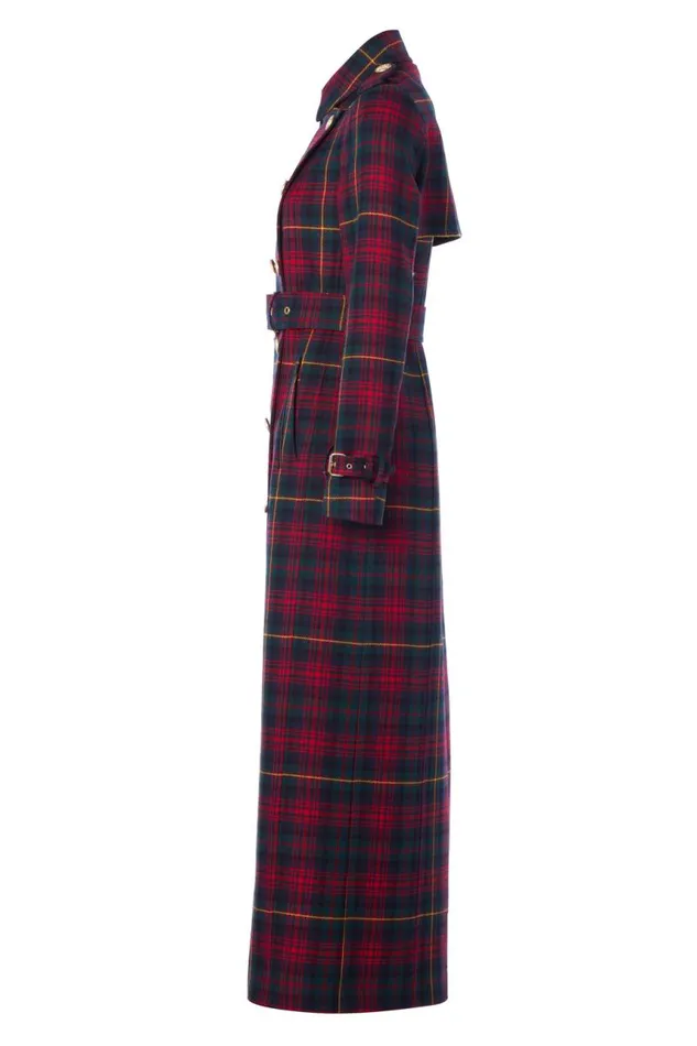 Women In Stock Tailoring Holland Cooper Full Length Marlborough Trench Coat Logan Tartan