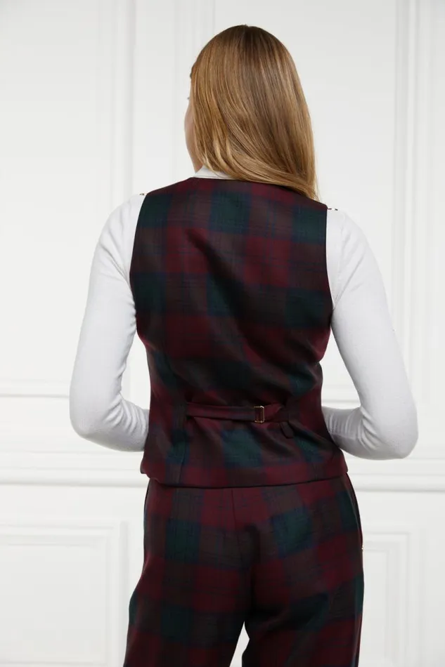 Women In Stock Tailoring Holland Cooper Hampton Waistcoat Mulberry Tartan Women In Stock Tailoring Holland Cooper Hampton Waistcoat Mulberry Tartan