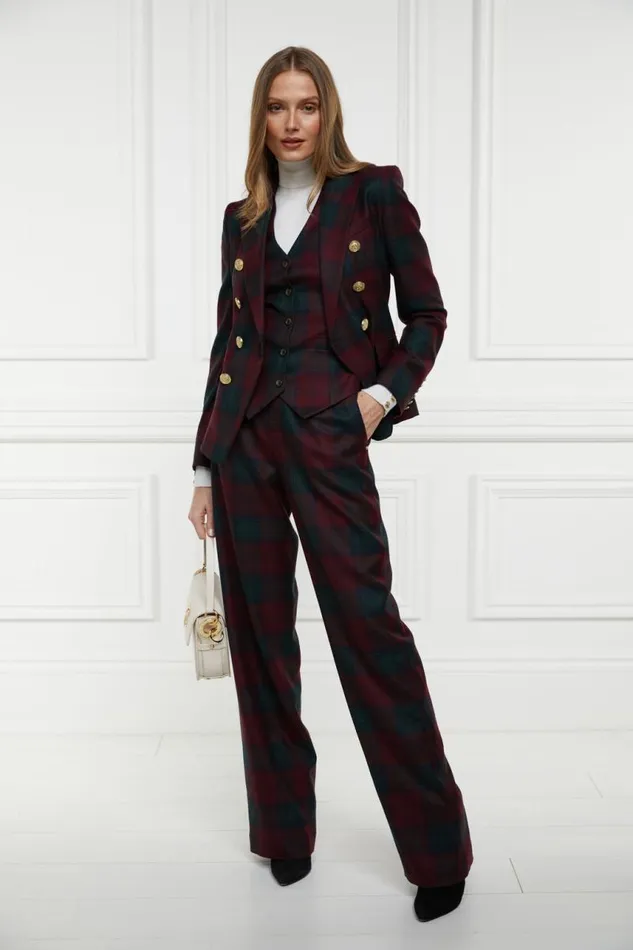Women In Stock Tailoring Holland Cooper Hampton Waistcoat Mulberry Tartan Women In Stock Tailoring Holland Cooper Hampton Waistcoat Mulberry Tartan