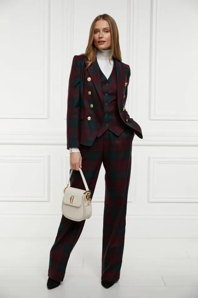 Women In Stock Tailoring Holland Cooper Hampton Waistcoat Mulberry Tartan Women In Stock Tailoring Holland Cooper Hampton Waistcoat Mulberry Tartan