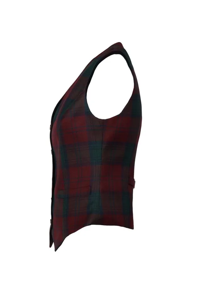 Women In Stock Tailoring Holland Cooper Hampton Waistcoat Mulberry Tartan Women In Stock Tailoring Holland Cooper Hampton Waistcoat Mulberry Tartan