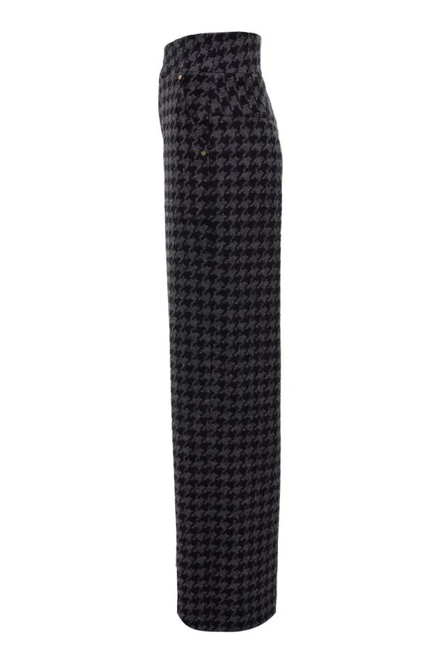 Women In Stock Tailoring Holland Cooper High Waisted Straight Trouser Large Scale Charcoal Houndstooth Women In Stock Tailoring Holland Cooper High Waisted Straight Trouser Large Scale Charcoal Houndstooth