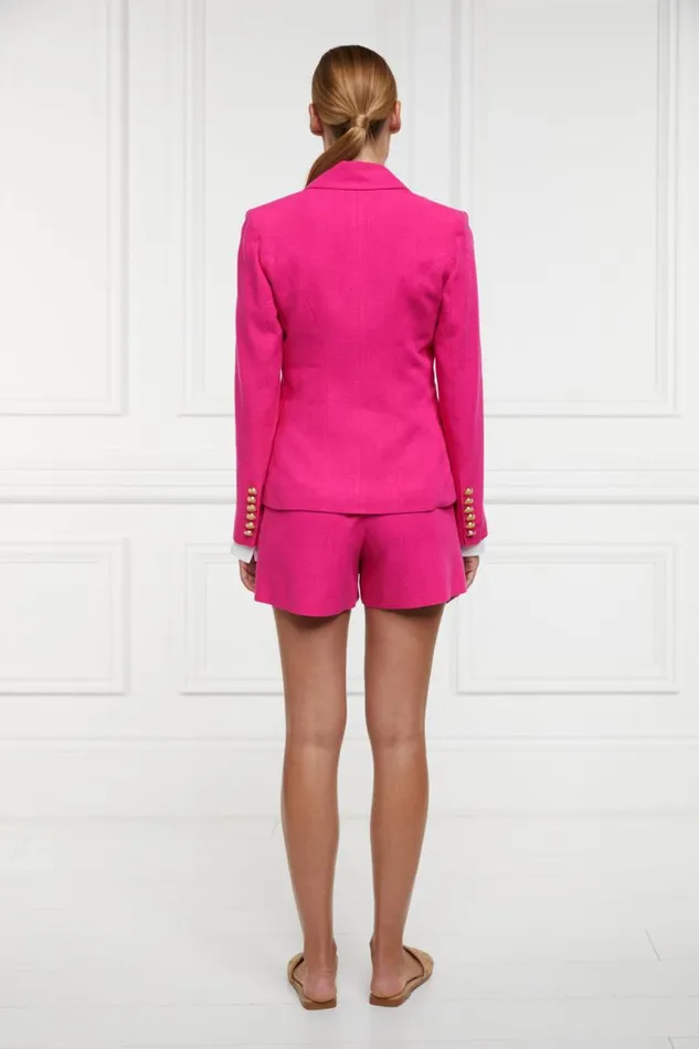 Women In Stock Tailoring Holland Cooper Knightsbridge Blazer Hot Pink Linen