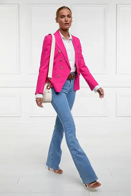 Women In Stock Tailoring Holland Cooper Knightsbridge Blazer Hot Pink Linen