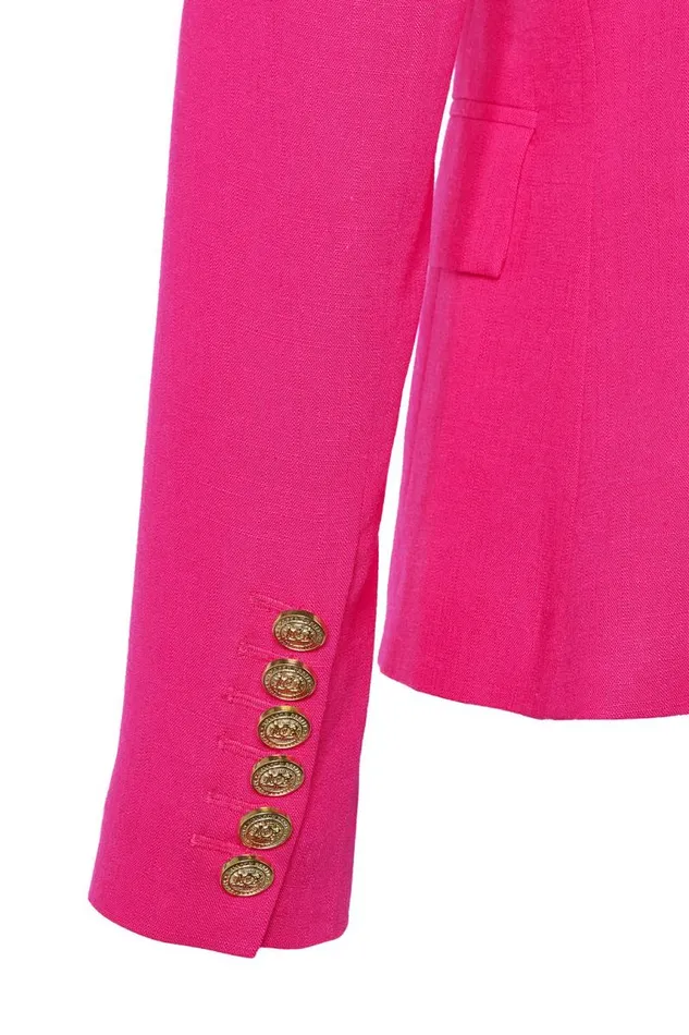 Women In Stock Tailoring Holland Cooper Knightsbridge Blazer Hot Pink Linen