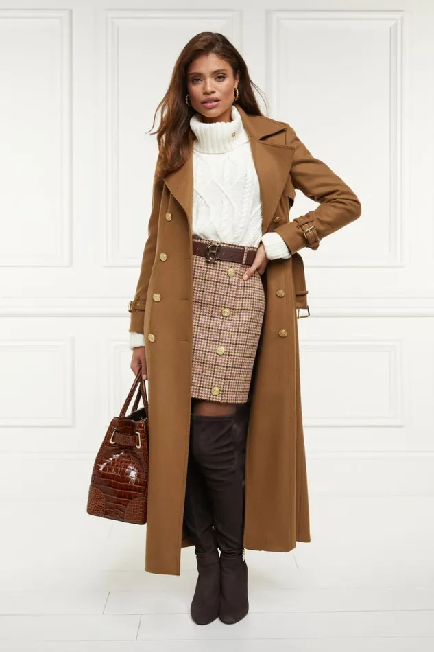 Women In Stock Tailoring Holland Cooper Knightsbridge Skirt Sudeley Pink