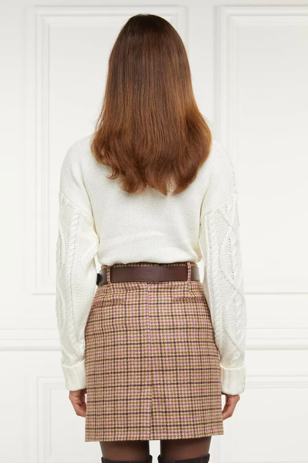 Women In Stock Tailoring Holland Cooper Knightsbridge Skirt Sudeley Pink