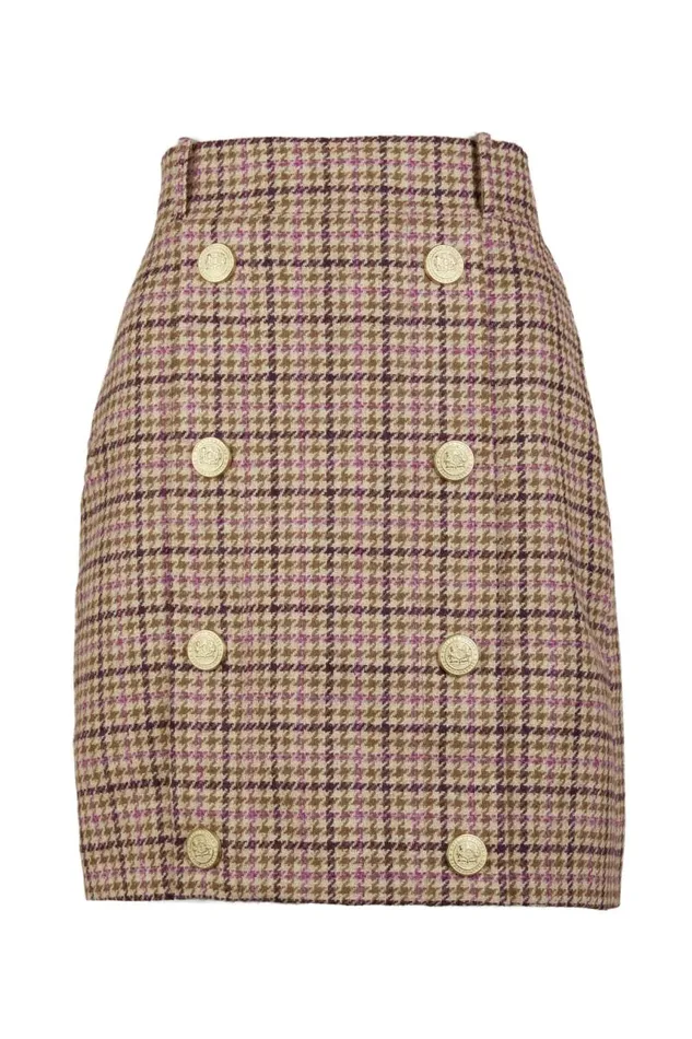 Women In Stock Tailoring Holland Cooper Knightsbridge Skirt Sudeley Pink