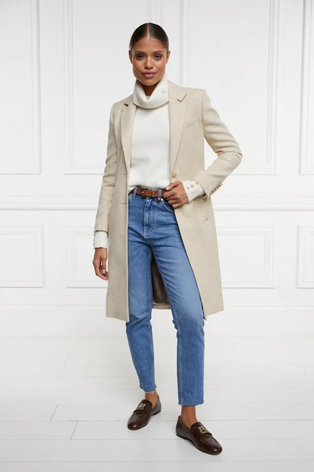 Women In Stock Tailoring Holland Cooper Regency Coat Biscuit