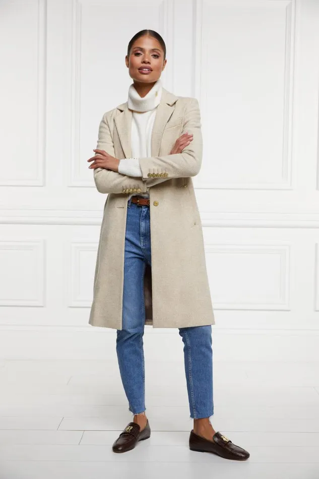 Women In Stock Tailoring Holland Cooper Regency Coat Biscuit