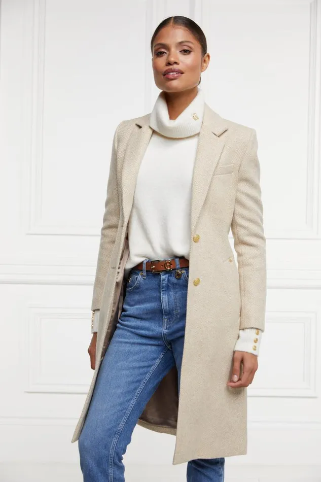 Women In Stock Tailoring Holland Cooper Regency Coat Biscuit