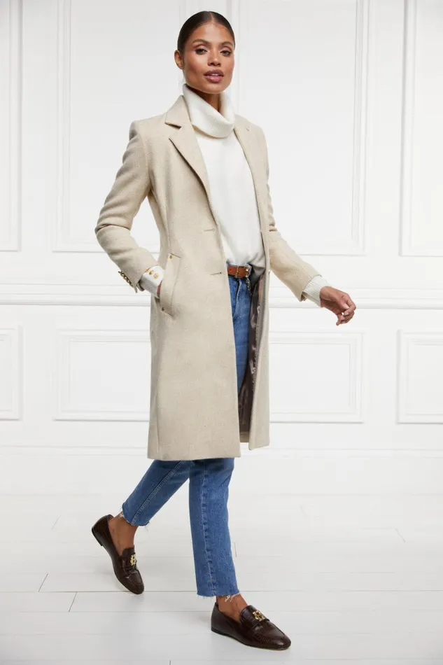 Women In Stock Tailoring Holland Cooper Regency Coat Biscuit