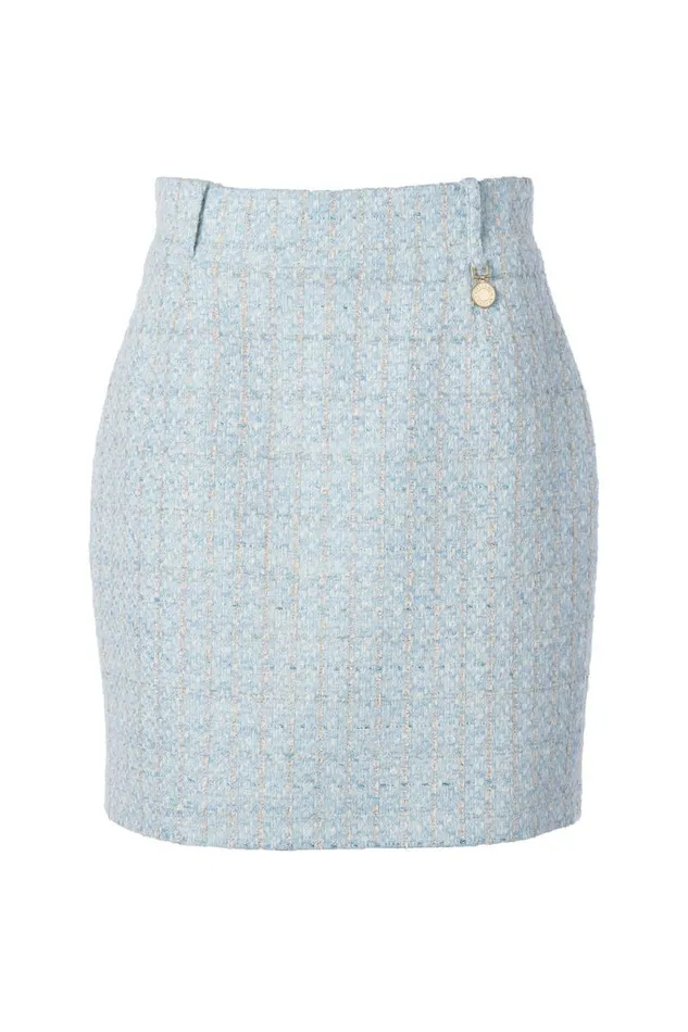 Women In Stock Tailoring Holland Cooper Regency Skirt Sky Blue Boucle Women In Stock Tailoring Holland Cooper Regency Skirt Sky Blue Boucle
