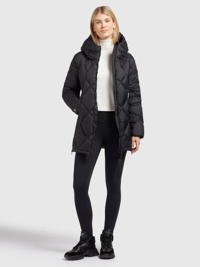 Women Jacke ZALONA Dunkelgrau Dunkelgrau Puffer Jackets KHUJO