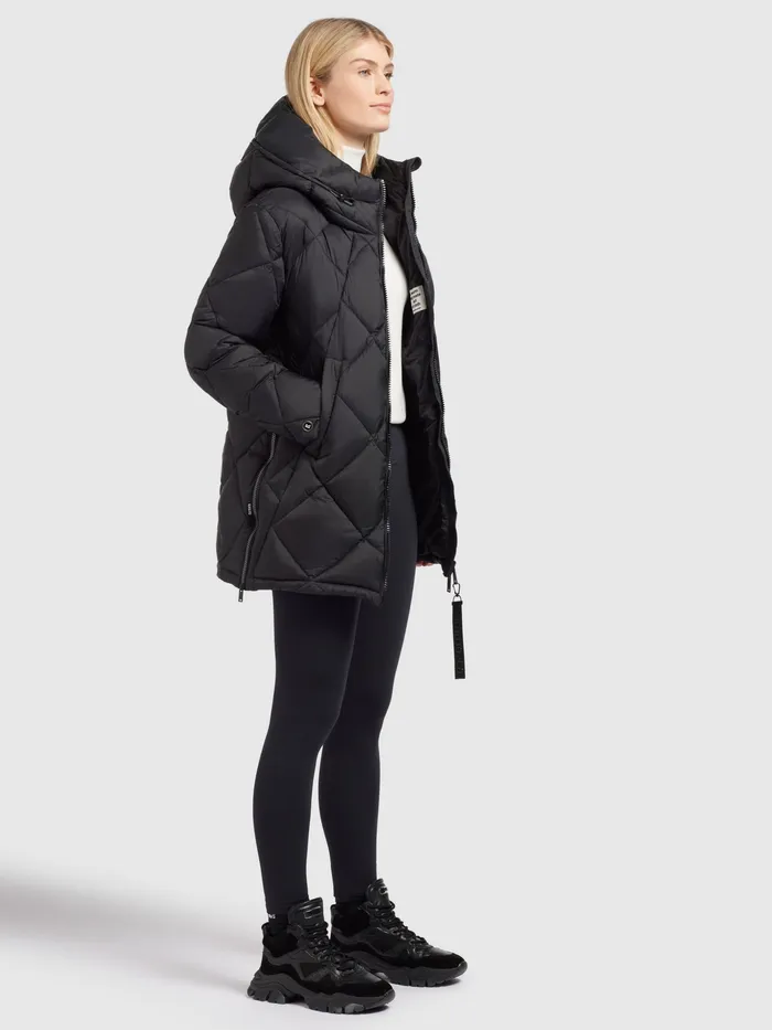 Women Jacke ZALONA Dunkelgrau Dunkelgrau Puffer Jackets KHUJO