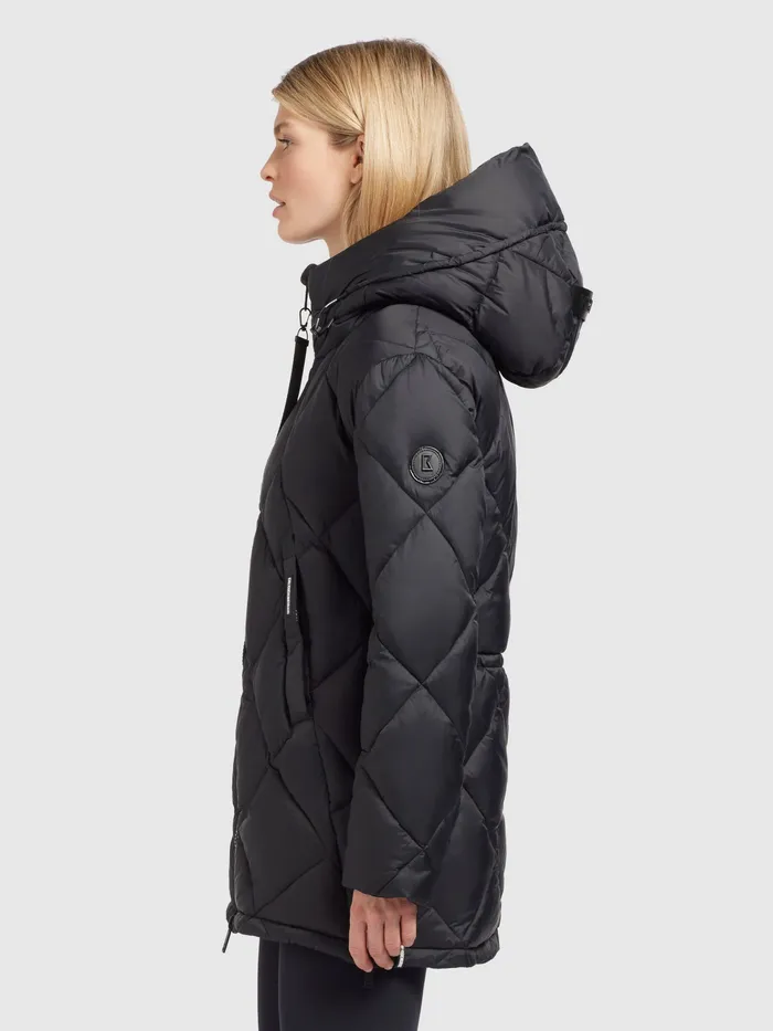 Women Jacke ZALONA Dunkelgrau Dunkelgrau Puffer Jackets KHUJO
