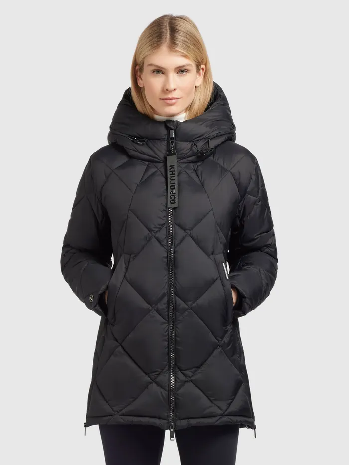 Women Jacke ZALONA Dunkelgrau Dunkelgrau Puffer Jackets KHUJO