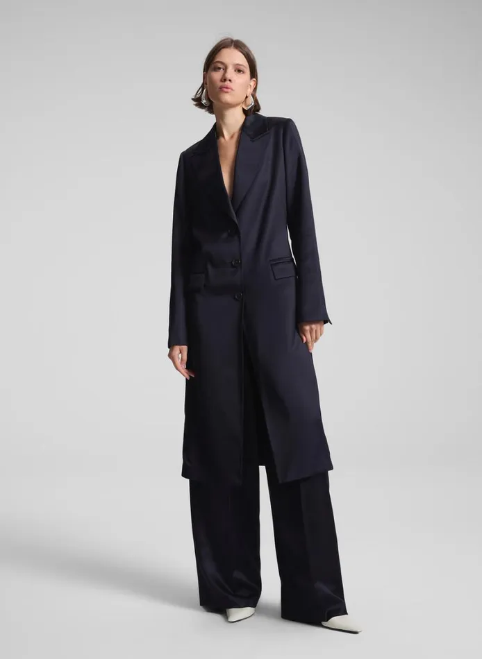 Women Jackets and Coats ALC Jude Satin Coat Deep Navy