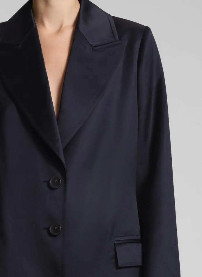 Women Jackets and Coats ALC Jude Satin Coat Deep Navy