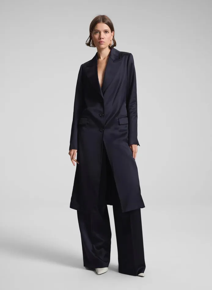Women Jackets and Coats ALC Jude Satin Coat Deep Navy