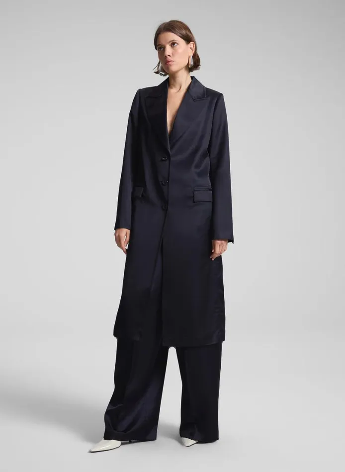Women Jackets and Coats ALC Jude Satin Coat Deep Navy
