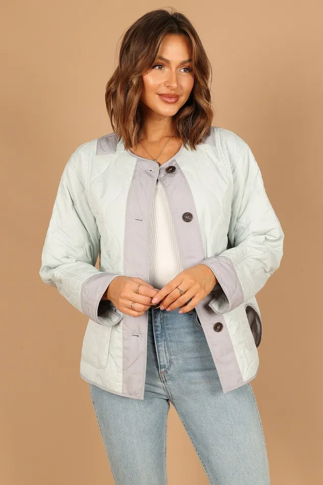 Women Jackets and Coats Petal and Pup Hailey Quilted Jacket Blue