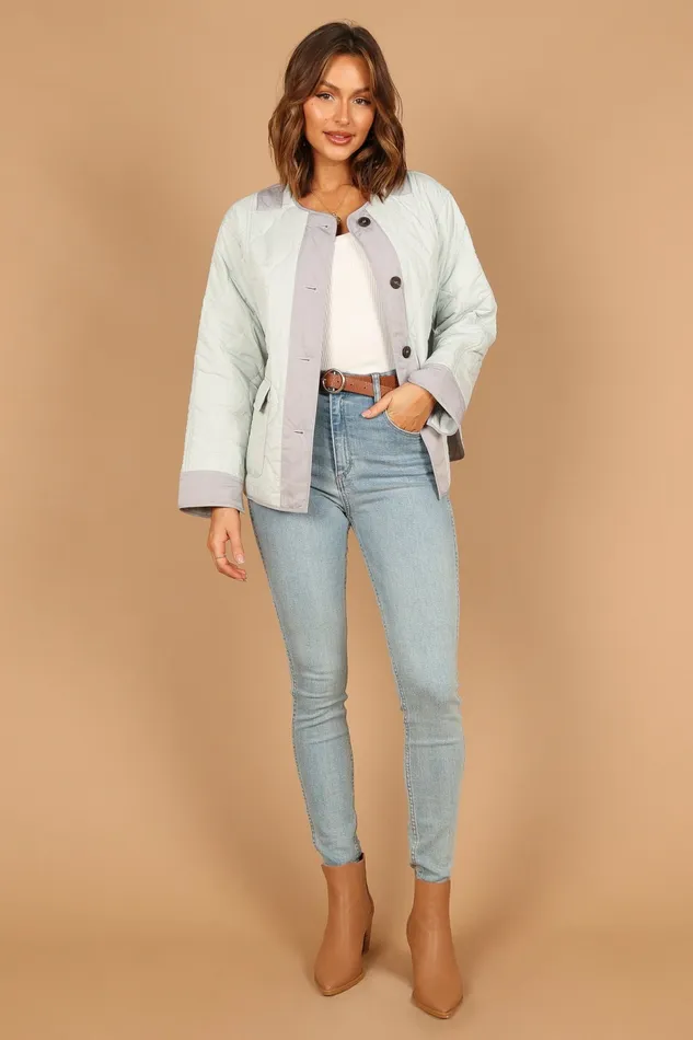 Women Jackets and Coats Petal and Pup Hailey Quilted Jacket Blue