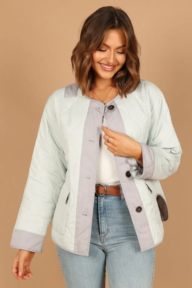 Women Jackets and Coats Petal and Pup Hailey Quilted Jacket Blue