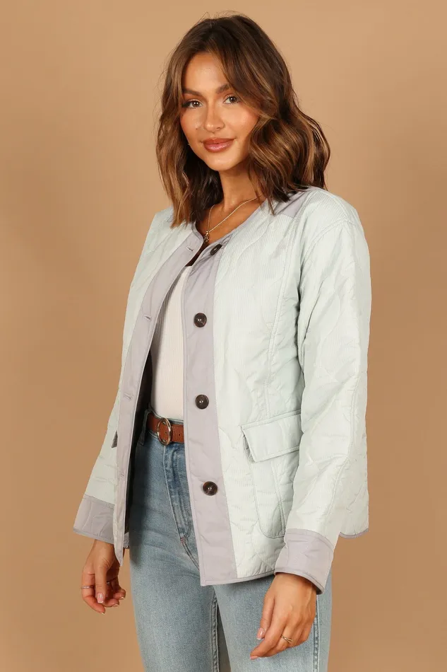 Women Jackets and Coats Petal and Pup Hailey Quilted Jacket Blue