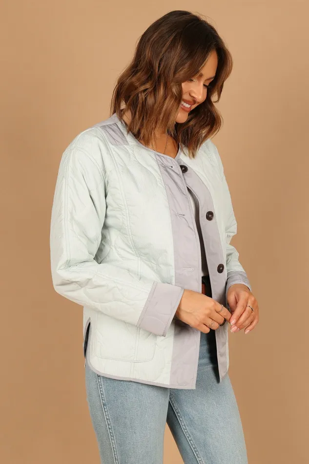 Women Jackets and Coats Petal and Pup Hailey Quilted Jacket Blue