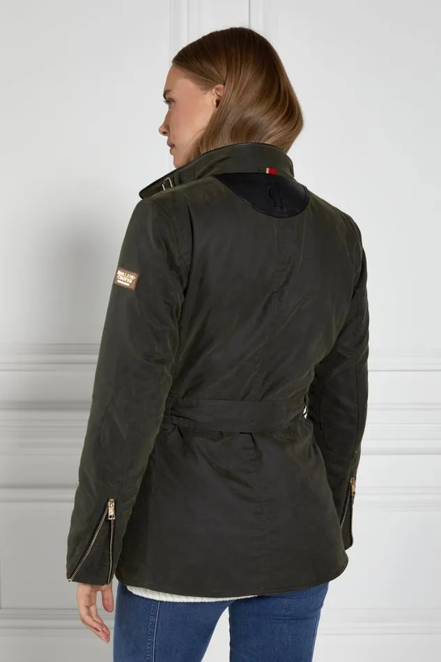 Women Jackets Holland Cooper Wax Field Jacket Dark Olive