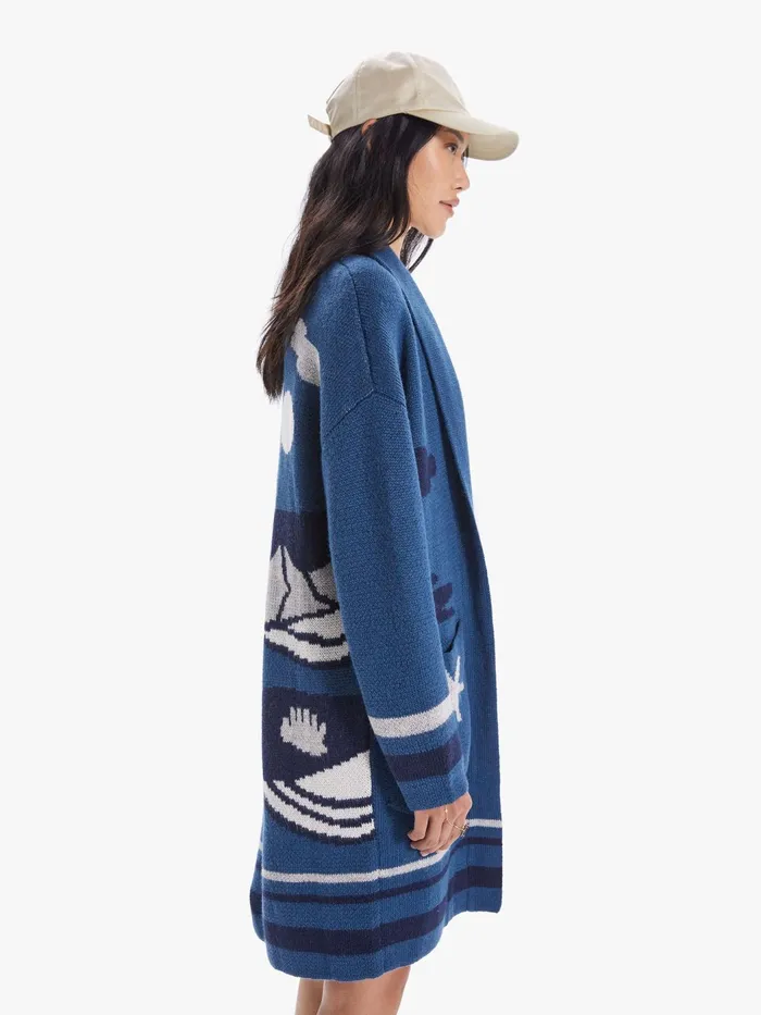 Women Jackets Mother Denim The Patch Pocket Hip Cardigan Navy