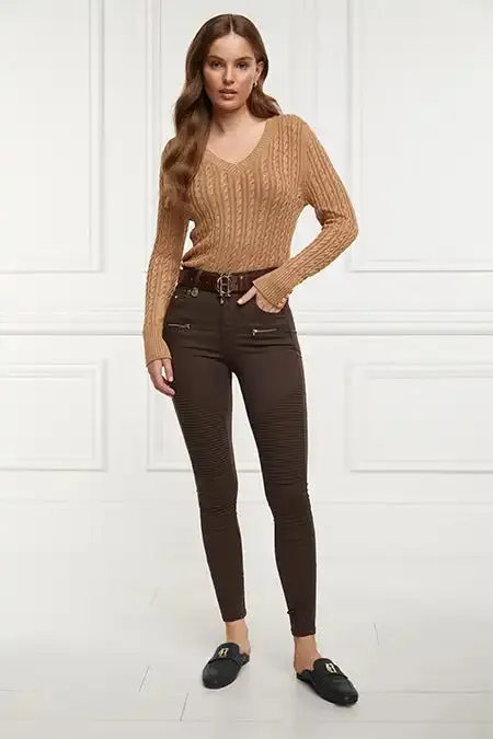 Women Jeans Holland Cooper Biker Jean Chocolate Women Jeans Holland Cooper Biker Jean Chocolate