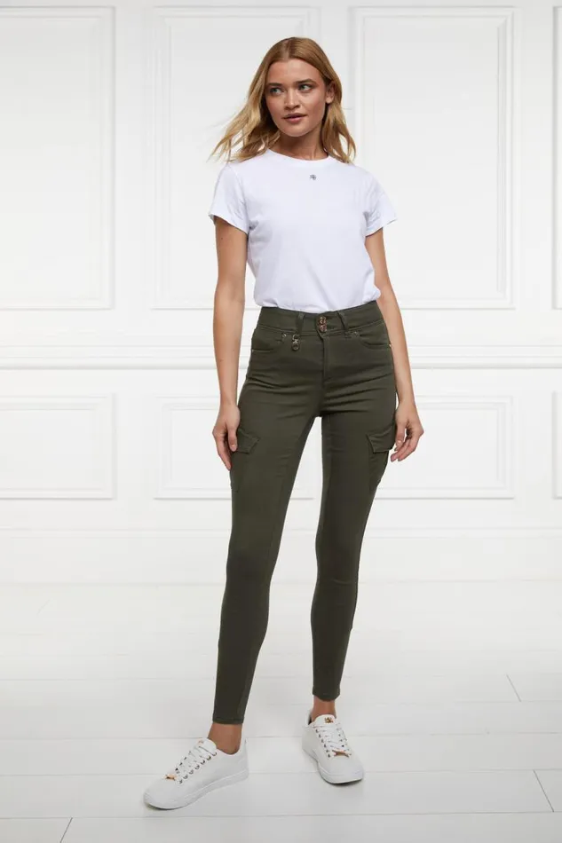 Women Jeans Holland Cooper Juliana Cargo Jean Hunter Green