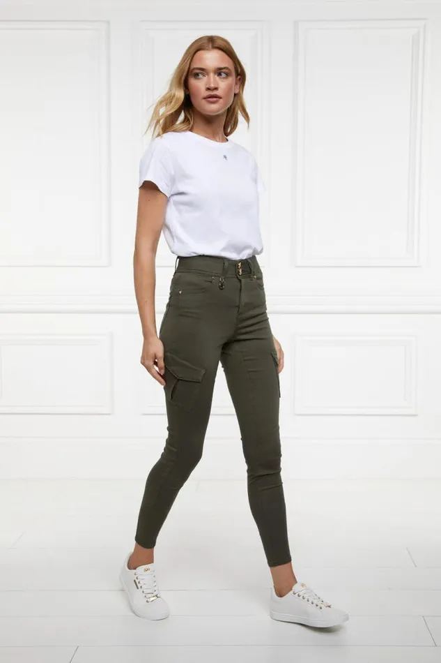 Women Jeans Holland Cooper Juliana Cargo Jean Hunter Green Women Jeans Holland Cooper Juliana Cargo Jean Hunter Green