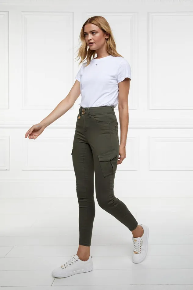 Women Jeans Holland Cooper Juliana Cargo Jean Hunter Green Women Jeans Holland Cooper Juliana Cargo Jean Hunter Green