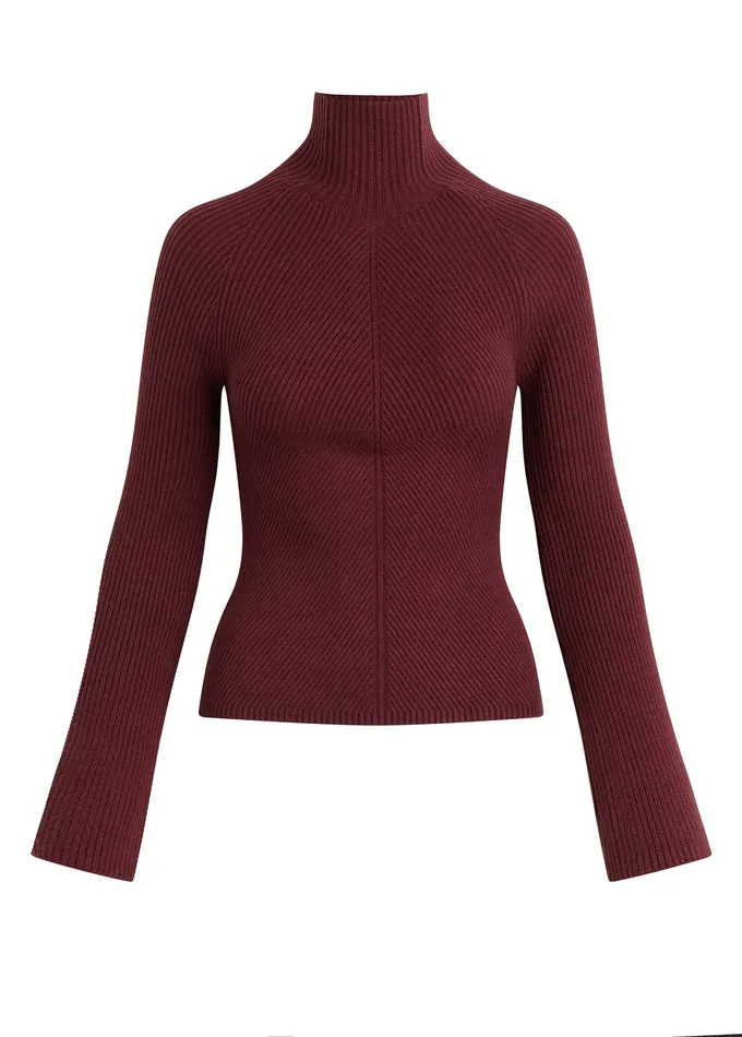 Women Joe8217s Jeans THE PALMER TURTLENECK Vineyard Wine Tops