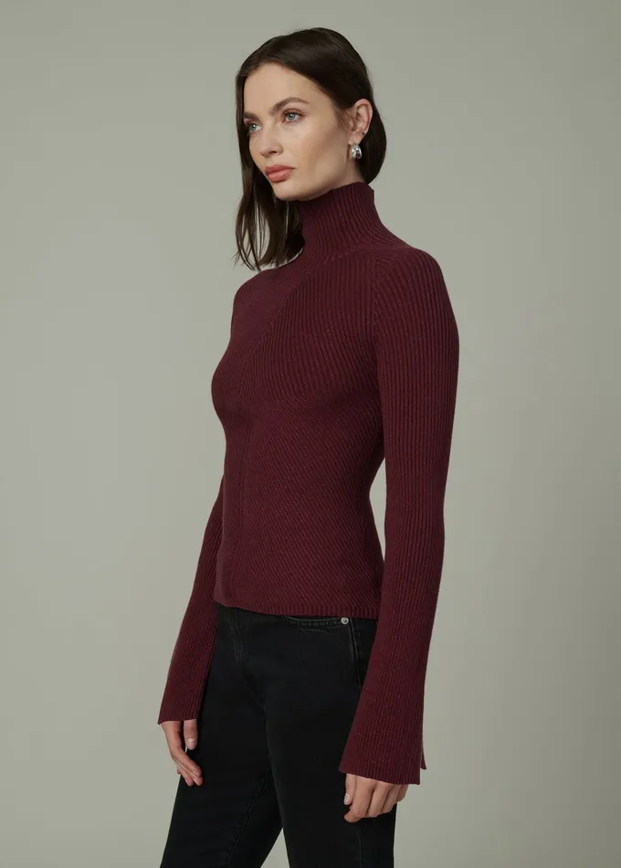 Women Joe8217s Jeans THE PALMER TURTLENECK Vineyard Wine Tops
