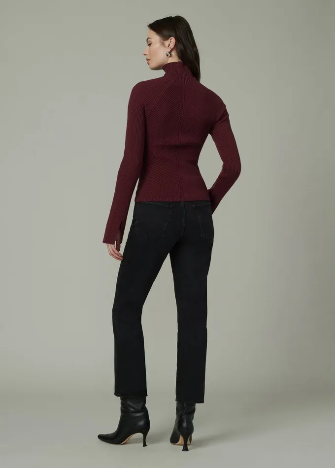 Women Joe8217s Jeans THE PALMER TURTLENECK Vineyard Wine Tops