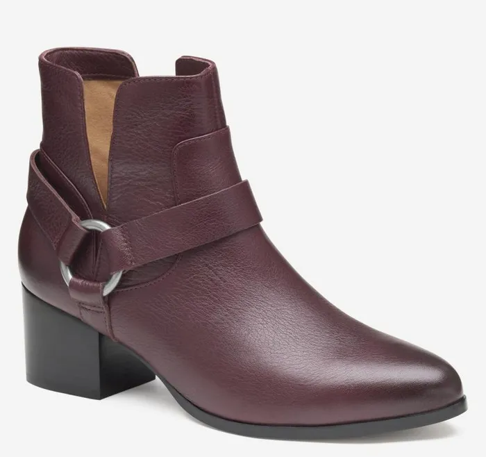 Women Johnston and Murphy Boots and Booties Trista Harness Bootie Bordeaux Calfskin Women Johnston and Murphy Boots and Booties Trista Harness Bootie Bordeaux Calfskin