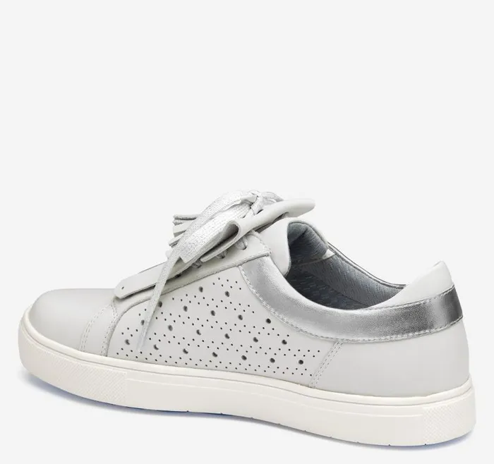 Women Johnston and Murphy Golf Madison Perfed Hybrid White Calfskin
