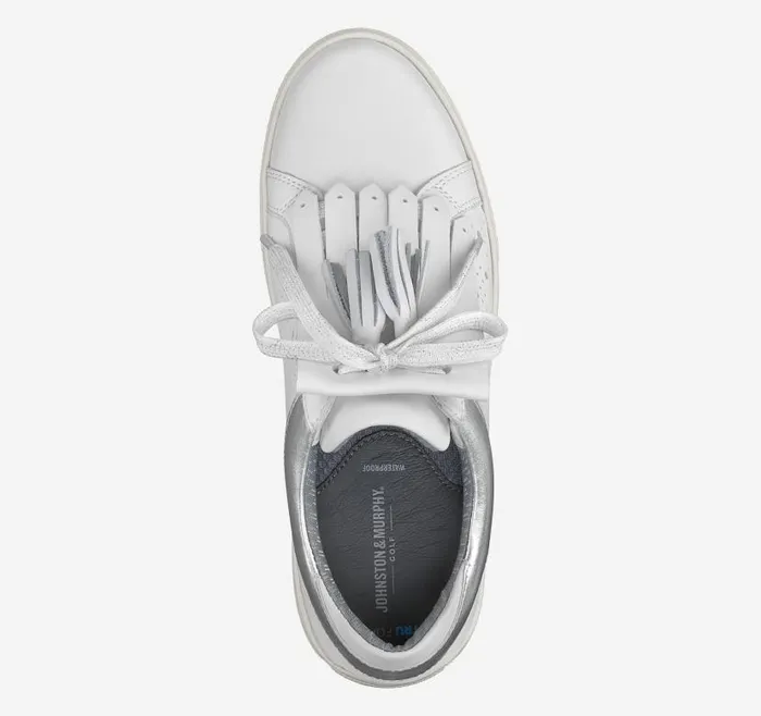 Women Johnston and Murphy Golf Madison Perfed Hybrid White Calfskin