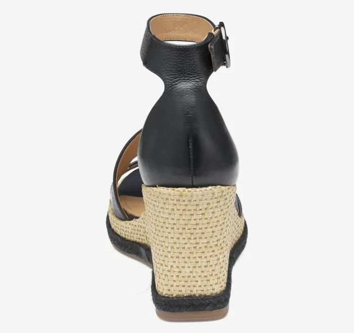 Women Johnston and Murphy Heels and Platform Wedges Marcia Asymmetrical Sandal Black Calfskin Women Johnston and Murphy Heels and Platform Wedges Marcia Asymmetrical Sandal Black Calfskin