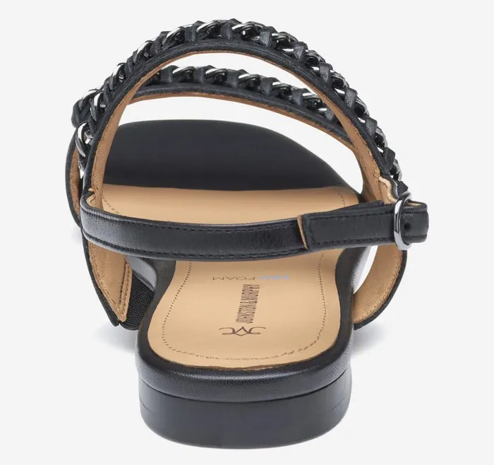 Women Johnston and Murphy Sandals Lilly Chain Sandal Black Glove Leather Women Johnston and Murphy Sandals Lilly Chain Sandal Black Glove Leather