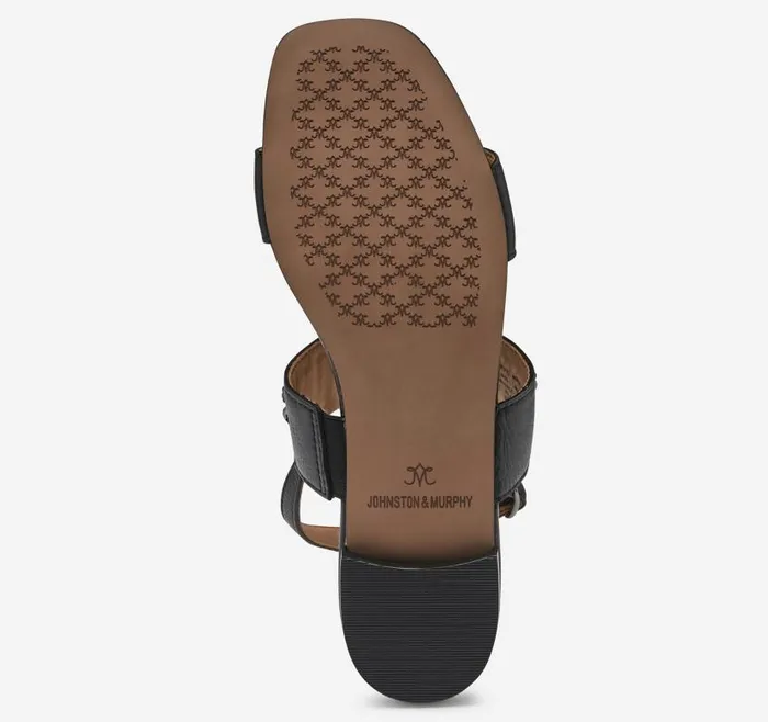 Women Johnston and Murphy Sandals Lilly Chain Sandal Black Glove Leather Women Johnston and Murphy Sandals Lilly Chain Sandal Black Glove Leather